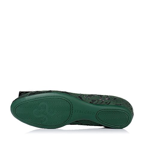 STACCATO/思加图秋季专柜同款绿色蕾丝网布女单鞋9YI09CQ6