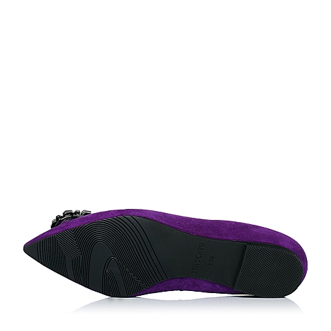 STACCATO/思加图秋季专柜同款紫色羊绒皮闪耀水钻女单鞋9UG27CQ6