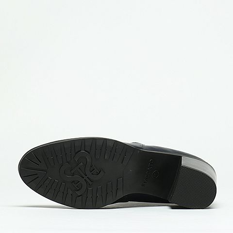 STACCATO/思加图冬季专柜同款深兰色牛皮女靴9C901DD6