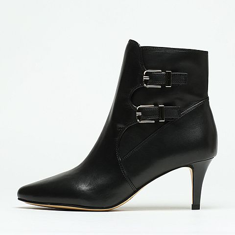 STACCATO/思加图冬季专柜同款黑色牛皮女靴9A903DD6
