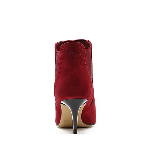 STACCATO/思加图冬季专柜同款红色羊皮女靴9A902DD6