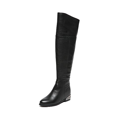 STACCATO/思加图冬季专柜同款黑色牛皮女靴9C503DC6