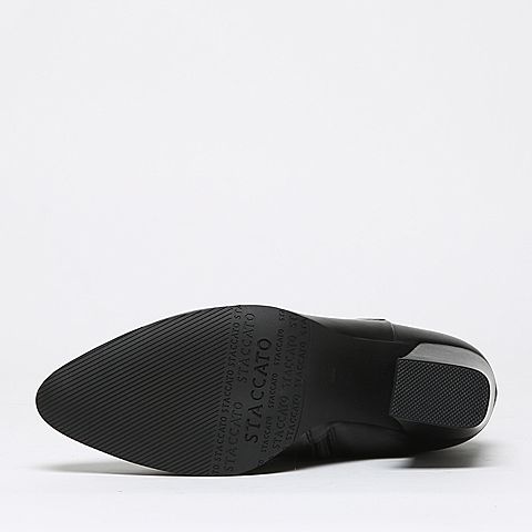 STACCATO/思加图冬季专柜同款黑色牛皮女靴9C803DG6