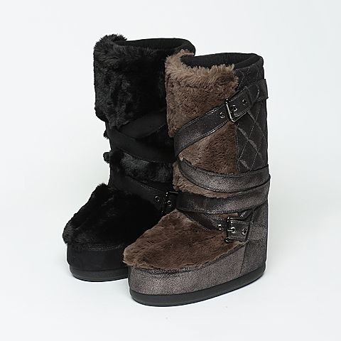 STACCATO/思加图冬季专柜同款深灰/灰色布女靴9C203DG6