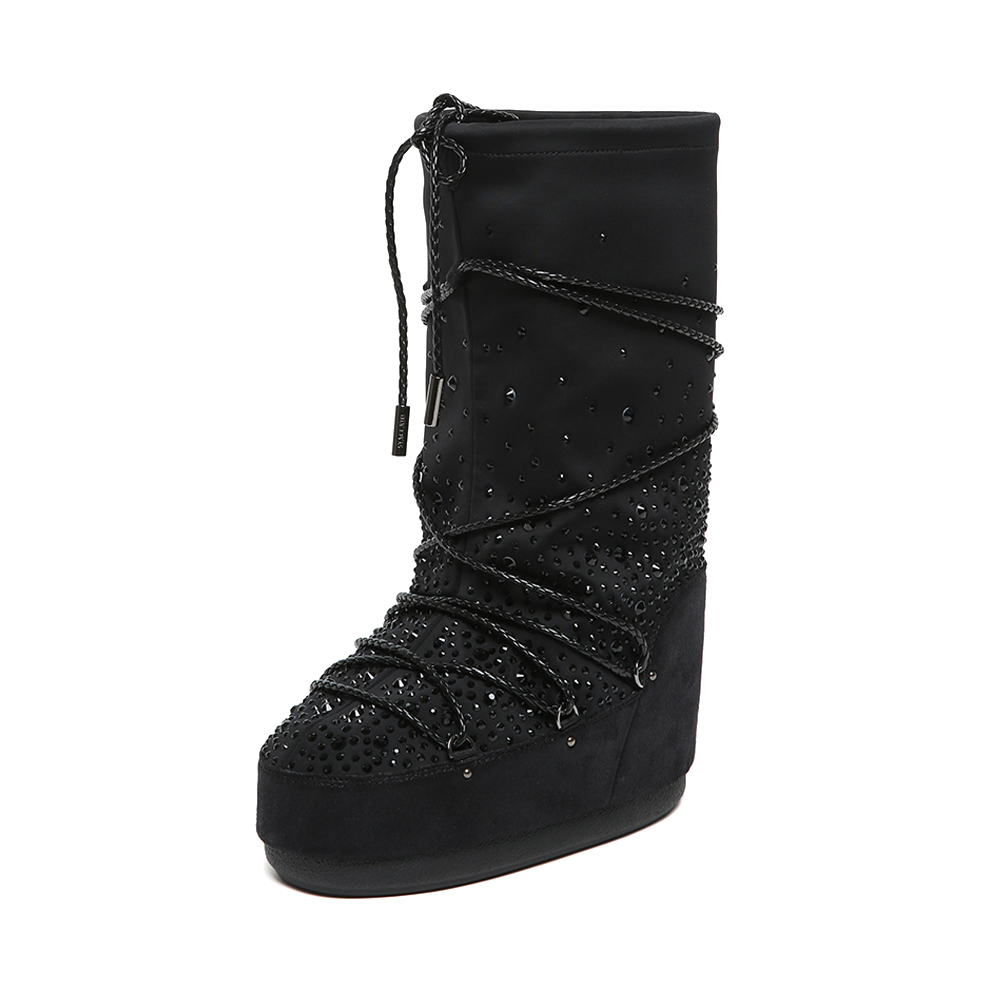STACCATO/思加图冬季专柜同款黑色弹力布女靴9C202DG6