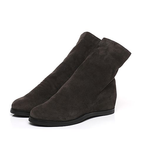 STACCATO/思加图冬季专柜灰色同款羊绒皮（绒里）女皮靴C1101DD6