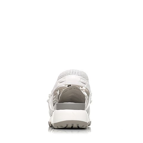 STACCATO/思加图夏季专柜同款白色牛皮女皮凉鞋9JJ01BL6