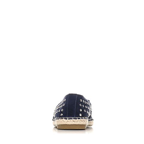 SATCCATO/思加图春季专柜同款蓝色羊绒皮女单鞋E5101AM6