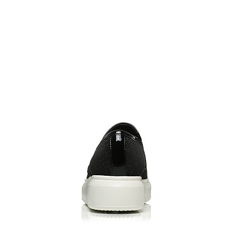 STACCATO/思加图秋季专柜同款黑色闪粉布休闲女单鞋G9101CM6