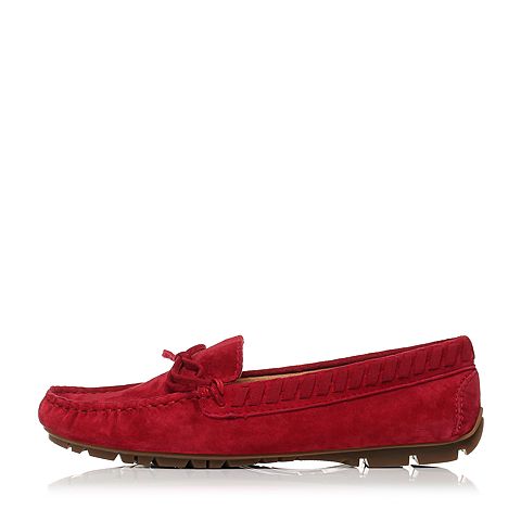 STACCATO/思加图秋季专柜同款深红色羊绒皮休闲女单鞋H3101CM6