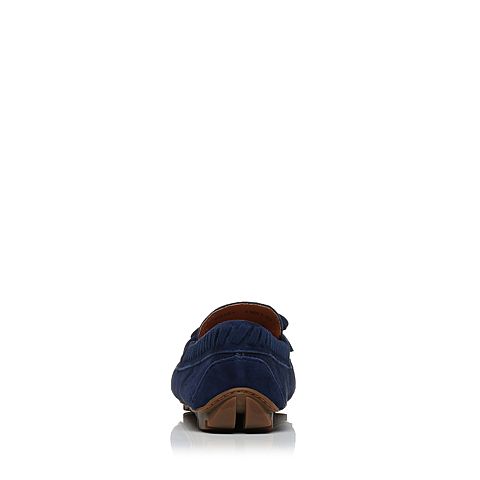 STACCATO/思加图秋季专柜同款深蓝色羊绒皮休闲女单鞋H3101CM6