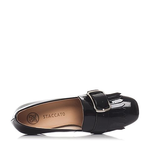 STACCATO/思加图春季专柜同款黑色牛皮女单鞋9CO19AM7