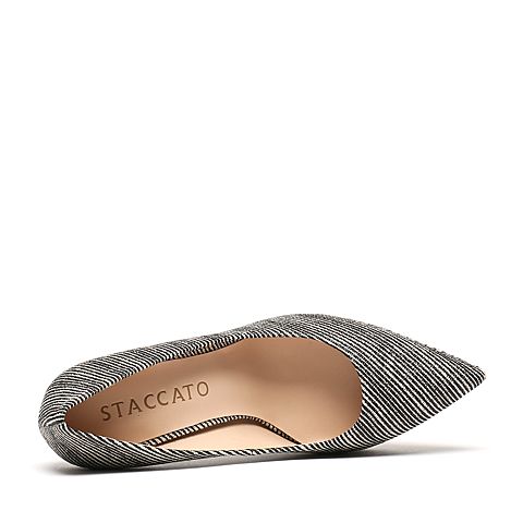 STACCATO/思加图春季专柜同款亮片布女单鞋9E603AQ7
