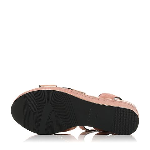 STACCATO/思加图夏季专柜同款舒适坡跟女凉鞋9G602BL7