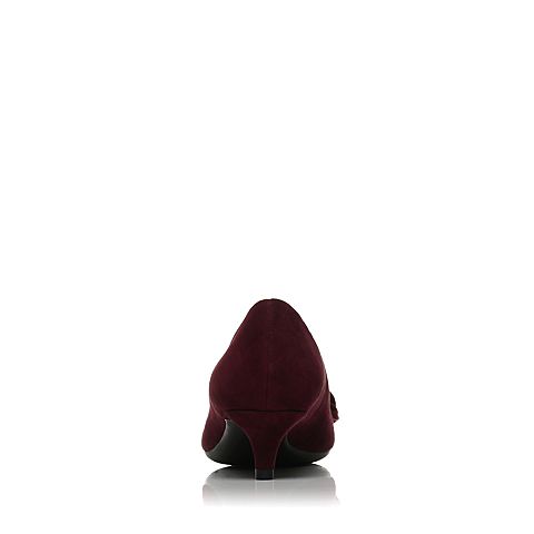 STACCATO/思加图秋季专柜同款紫色羊皮尖头女浅口鞋9UK25CQ7