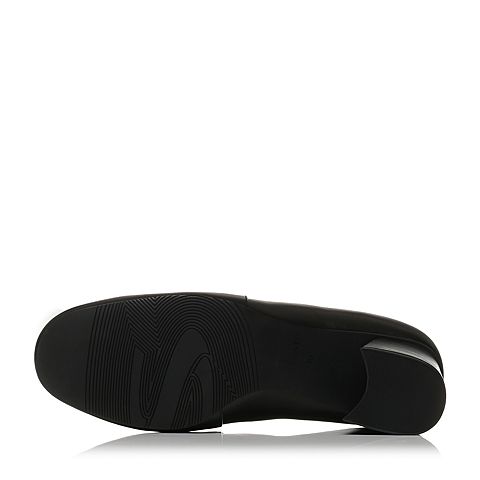 STACCATO/思加图秋季专柜同款黑色打蜡牛皮女皮鞋9H501CM7