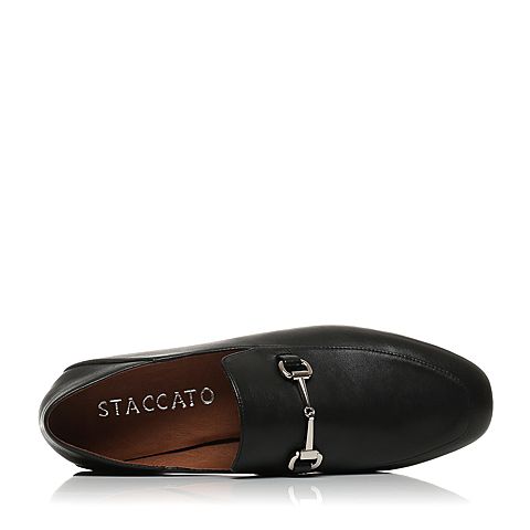 STACCATO/思加图秋季羊皮黑色方头女皮鞋9D906CM7