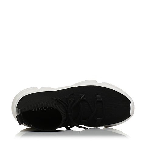 STACCATO/思加图秋季专柜同款黑色编织帮面女袜靴L6201CM7