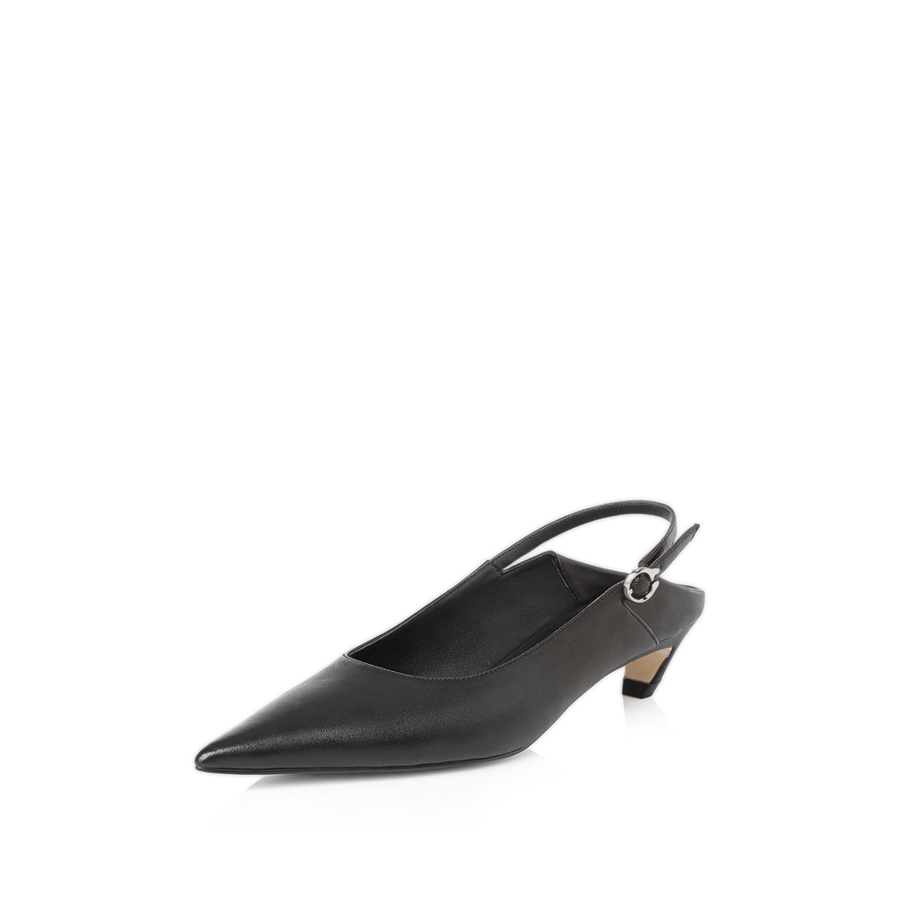 STACCATO/思加图2018年春季专柜同款黑色绵羊皮女皮凉鞋9N506AH8