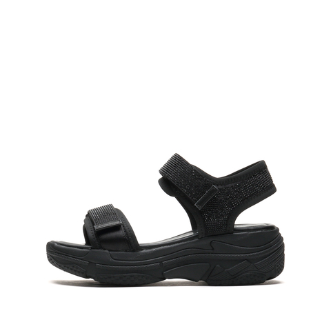 思加图2023夏季新款休闲运动凉鞋女厚底凉鞋魔术贴凉鞋B6406BL3