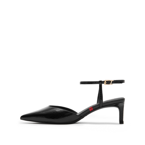 思加图2024春季新款美杜莎包头凉鞋中跟鞋气质女后空凉鞋EDK58AH4