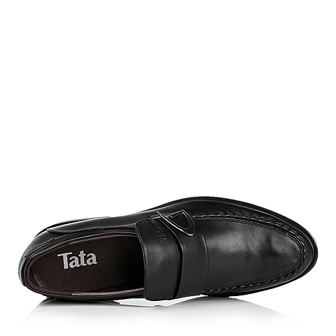 TATA/他她秋季专柜同款黑色牛皮男鞋F7H23CM3