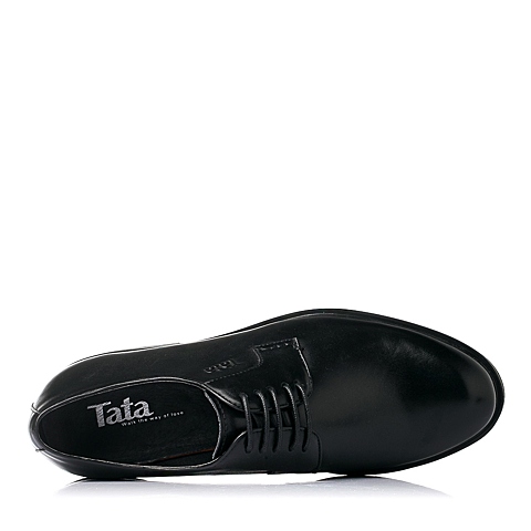 Tata/他她秋季黑色牛皮商务正装男单鞋A7221CM5