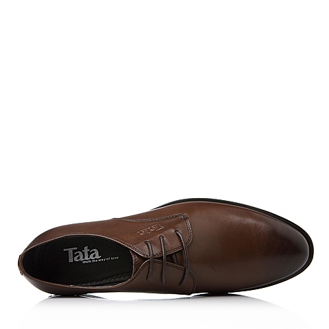 Tata/他她秋季棕色时尚商务系列牛皮男皮鞋H2310CM5