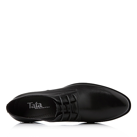 Tata/他她秋季黑色时尚商务系列牛皮男皮鞋H2310CM5