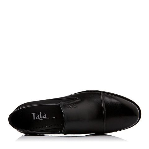 Tata/他她秋季黑色牛皮商务男皮鞋DB906CM5