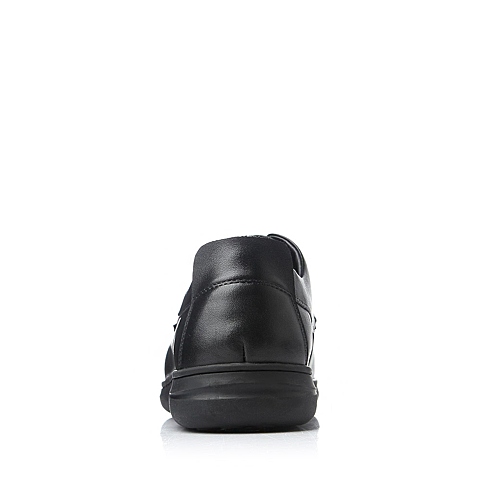 Tata/他她冬季黑色时尚休闲舒适简约牛皮男休闲鞋W2052DM5