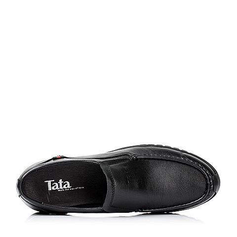 Tata/他她秋季专柜同款黑色牛皮男单鞋V360DCM5