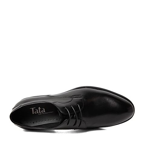 Tata/他她秋季专柜同款黑色牛皮男单鞋DV360CM5 专柜1