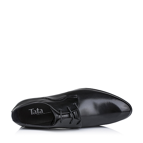 Tata/他她秋季专柜同款黑色牛皮男单鞋VV375CM5