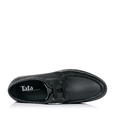 Tata/他她秋季专柜同款黑色牛皮男单鞋QQV36CM5