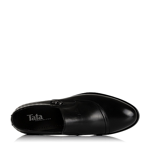 Tata/他她秋季专柜同款黑色牛皮男休闲鞋V3535CM5