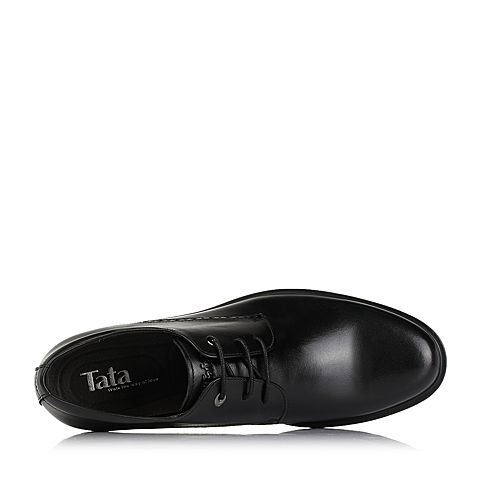 Tata/他她冬季专柜同款黑色牛皮男单鞋3V456DM5