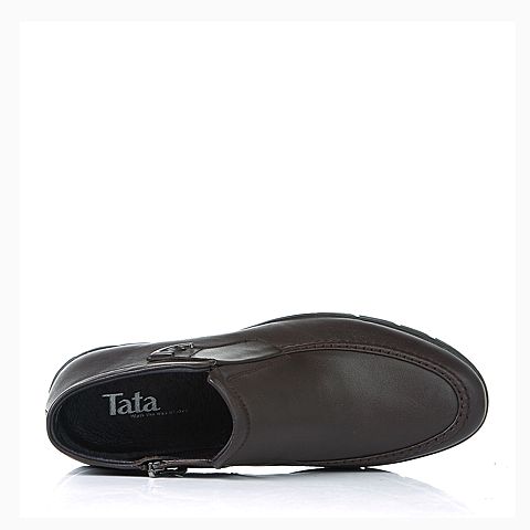 Tata/他她冬季专柜同款啡色牛皮男靴0V474DD5