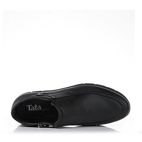 Tata/他她冬季专柜同款黑色牛皮男靴0V474DD5