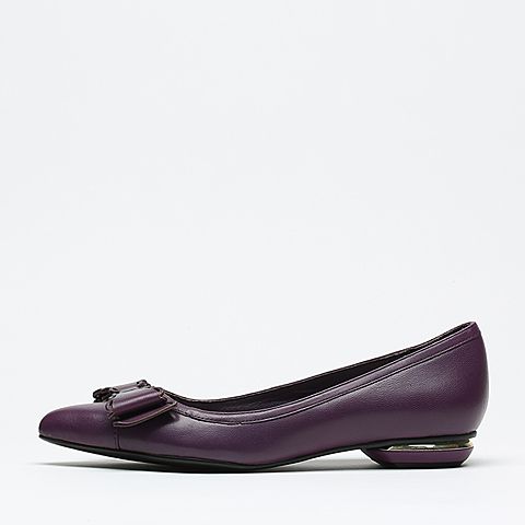 Tata/他她秋季专柜同款紫色羊皮女单鞋V3134CQ5