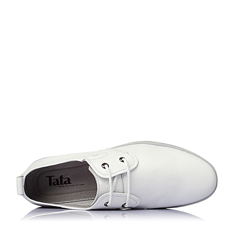 Tata/他她春季白色牛皮革舒适活力男休闲鞋L3315AM6