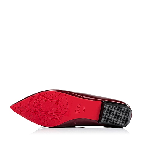 Tata/他她秋季专柜同款红色漆牛皮女单鞋F2U30CQ6