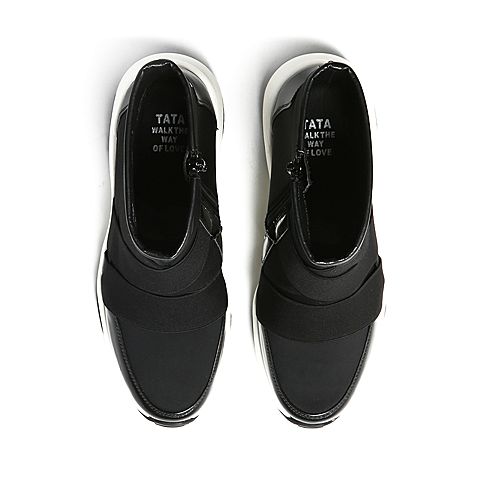 Tata/他她冬季专柜同款黑色时尚女休闲靴FC942DD6