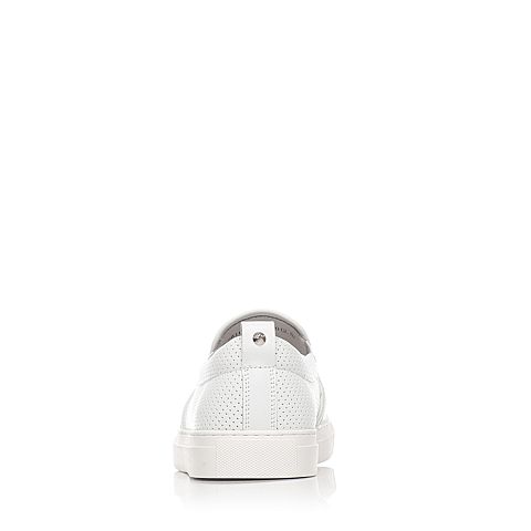 Tata/他她春季白色牛皮男休闲鞋2B162AM7