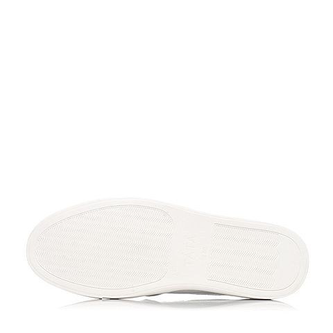 Tata/他她春季白色牛皮男休闲鞋2B162AM7