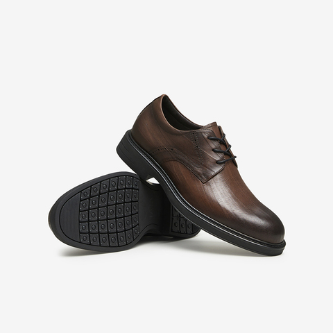 Tata/他她2023冬商场同款时尚油蜡压花牛皮革男鞋新款21030DM3