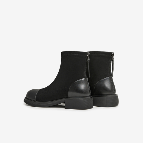 Tata/他她2023冬时尚拼接百搭经典时尚休闲靴女靴新款WZB01DD3