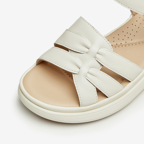 Tata/他她2024夏商场同款简约一字带凉鞋女软底凉鞋新款YEX01BL4