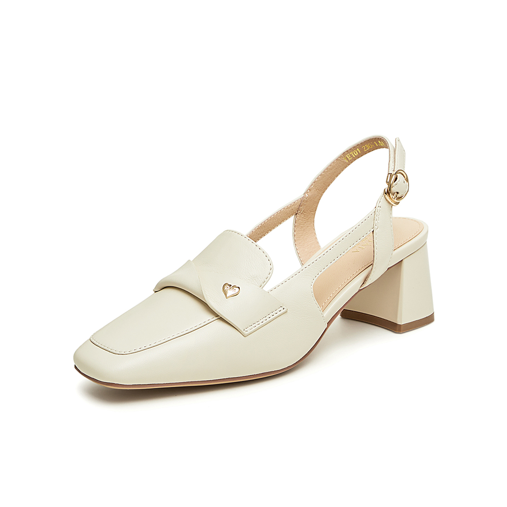 Tata/他她2024夏商场同款时尚简约气质女后空凉鞋新款YET01BH4