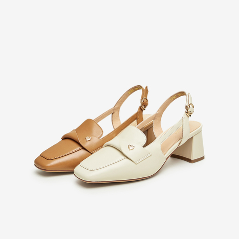 Tata/他她2024夏商场同款时尚简约气质女后空凉鞋新款YET01BH4